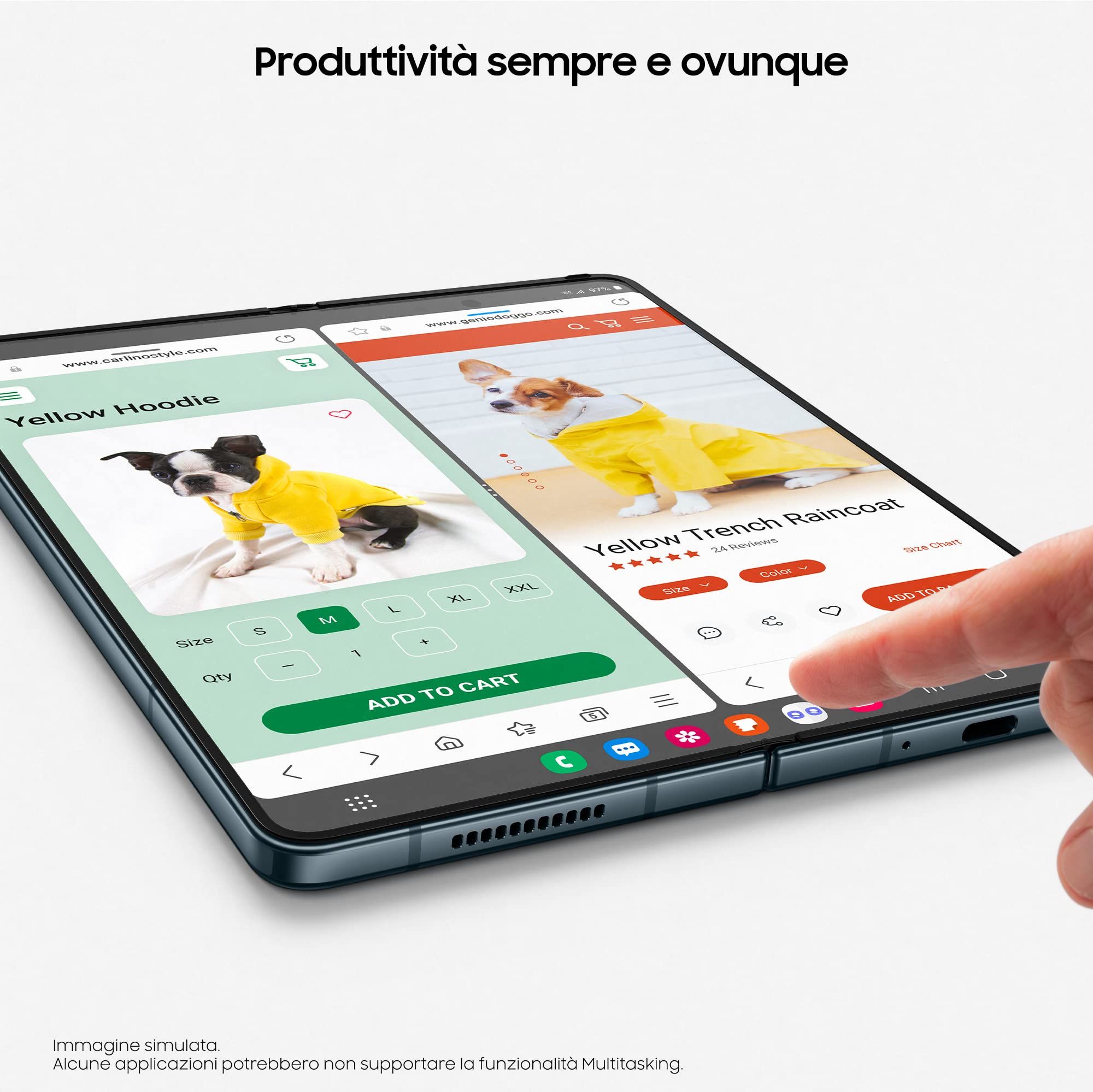 Samsung Galaxy Z Fold4 19,3 cm (7.6) Drievoudige SIM Android 12 5G USB Type-C 12 GB 256 GB 4400 mAh Zwart