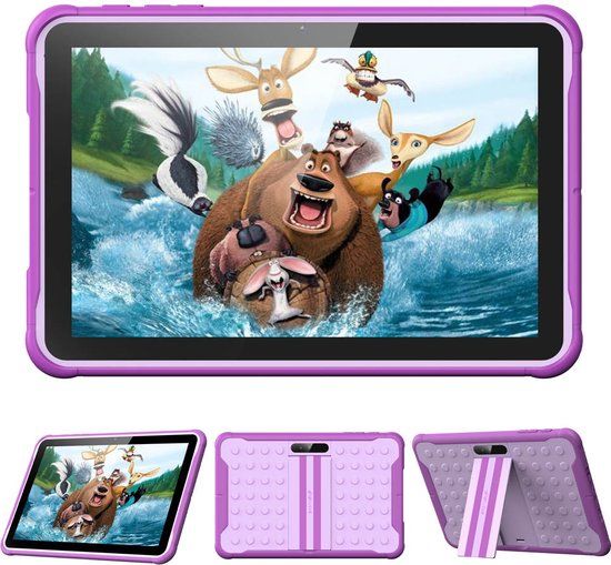 Spoused Kindertablet – 10.1 Inch – Kindertablet Vanaf 3 Jaar – 64GB – 4GB Ram– 6000 MAh Batterij -
