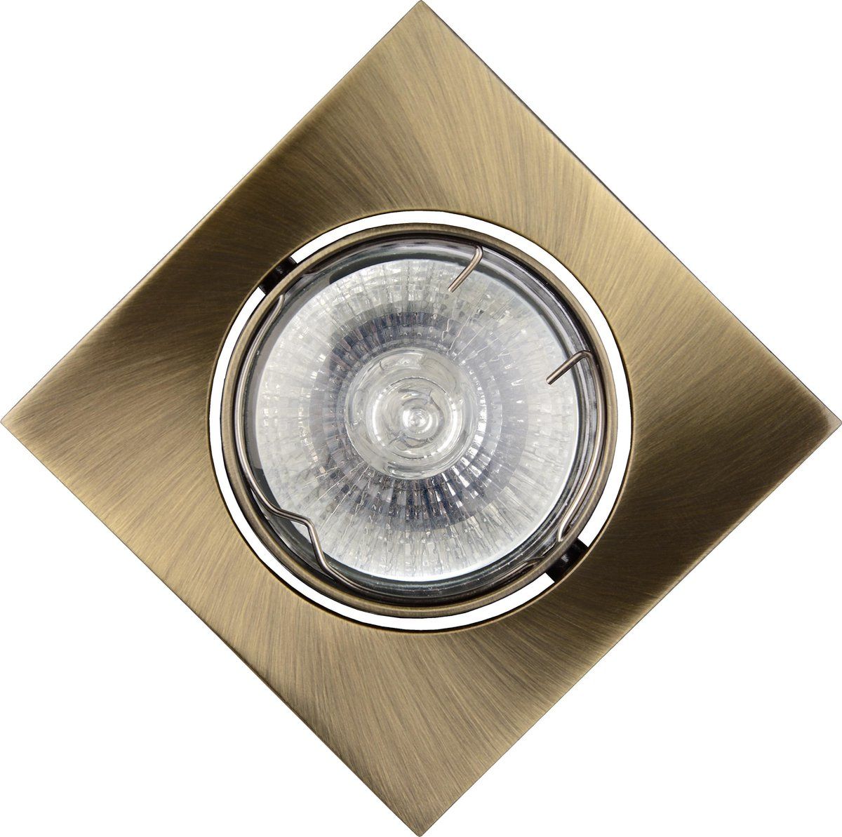 Lucide Focus - Inbouwspot - Dimbare GU10 halogeen - Brons - 8/8/10.5cm
