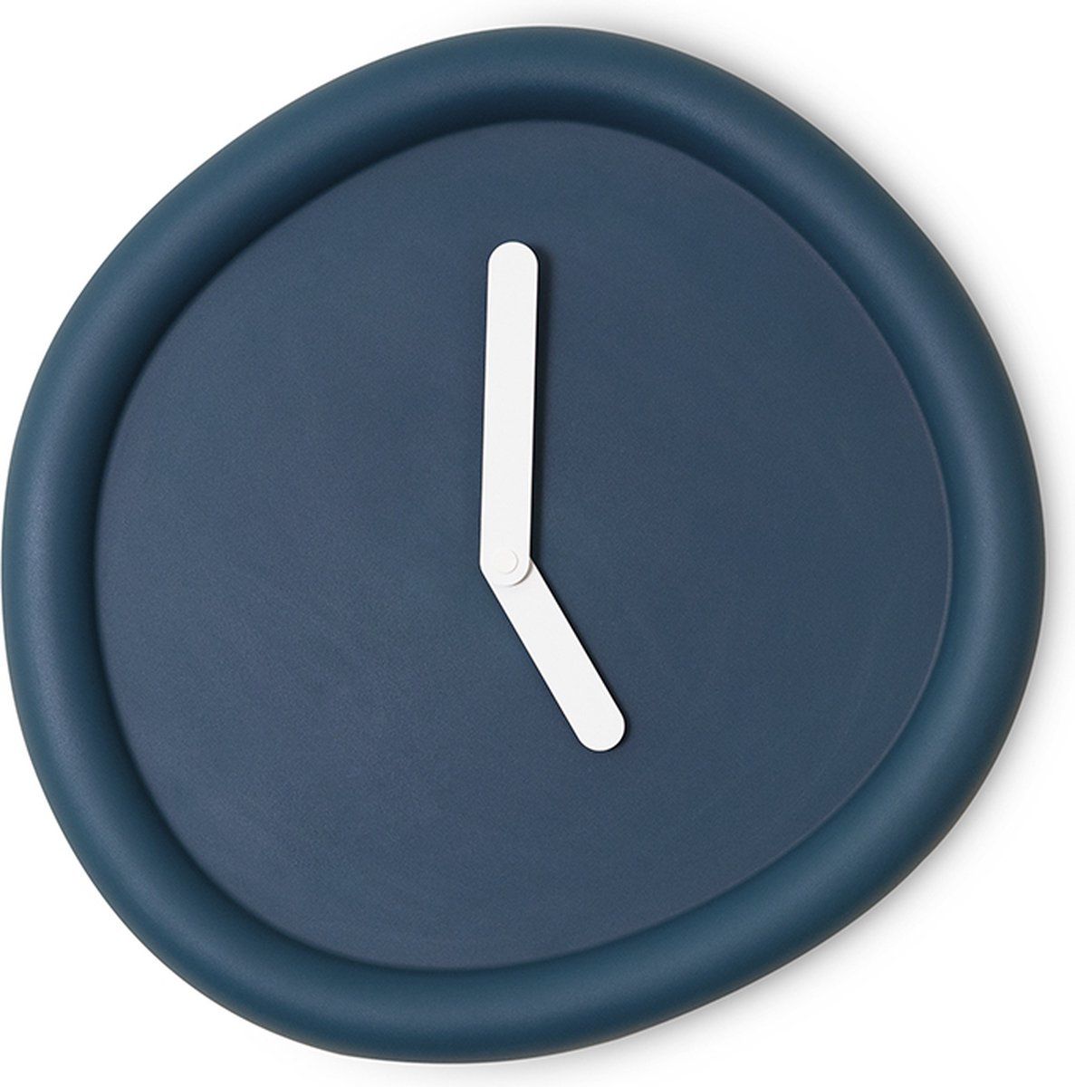 Ronde Klok Diepblauw / Round Clock Deepblue - Design Klok Werkwaardig