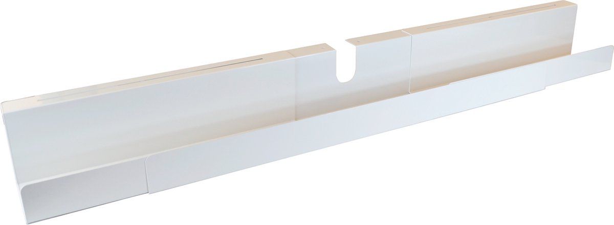 Brasq Verstelbare Kabelgoot Wit - Kabel Organiser - Kabelgoot Bureau - Kabelhouder - Kabelmanagement - Universeel
