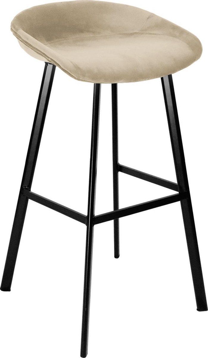 Kick Barkruk Finn Laag - Velvet Champagne