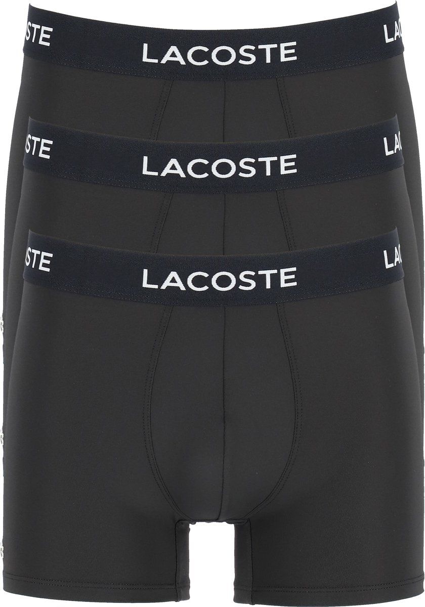 Lacoste Boxershorts Heren - Microfiber - Regular Fit - Zwart (3-pack)