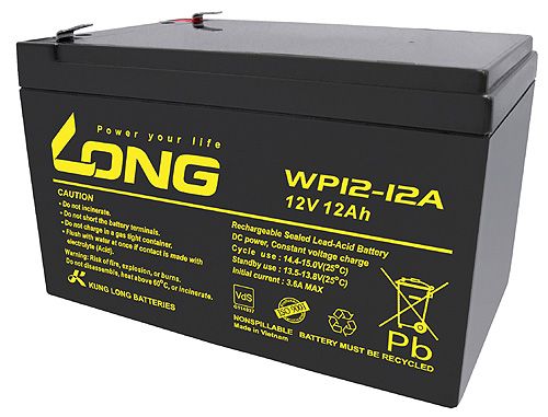 Kung Long WP12-12, 12Volt, 12Ah VDS G100036, Faston 6,3 mm