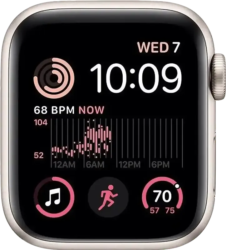 Apple Watch SE Series 2 - 40mm - Aluminium - Sterrenlicht - GPS refurbished, photo 4