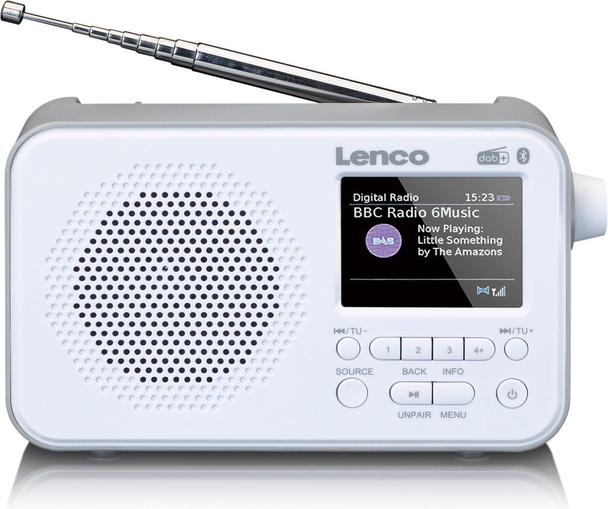Lenco Pdr-036WH - Dab+ Radio - Bluetooth 5.0 - Wit