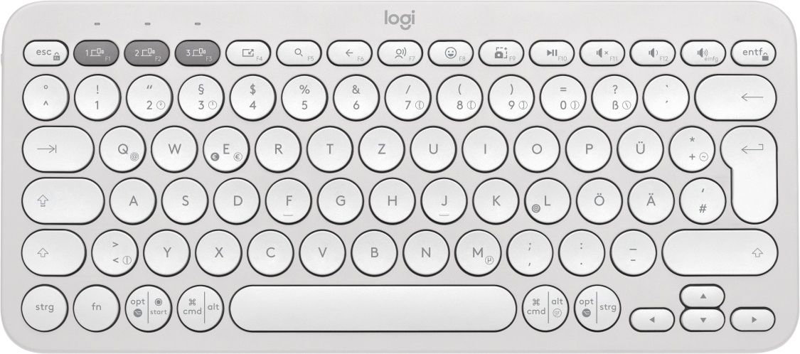 Logitech Pebble K380s - Draadloos Toetsenbord - Qwertz DE - Wit