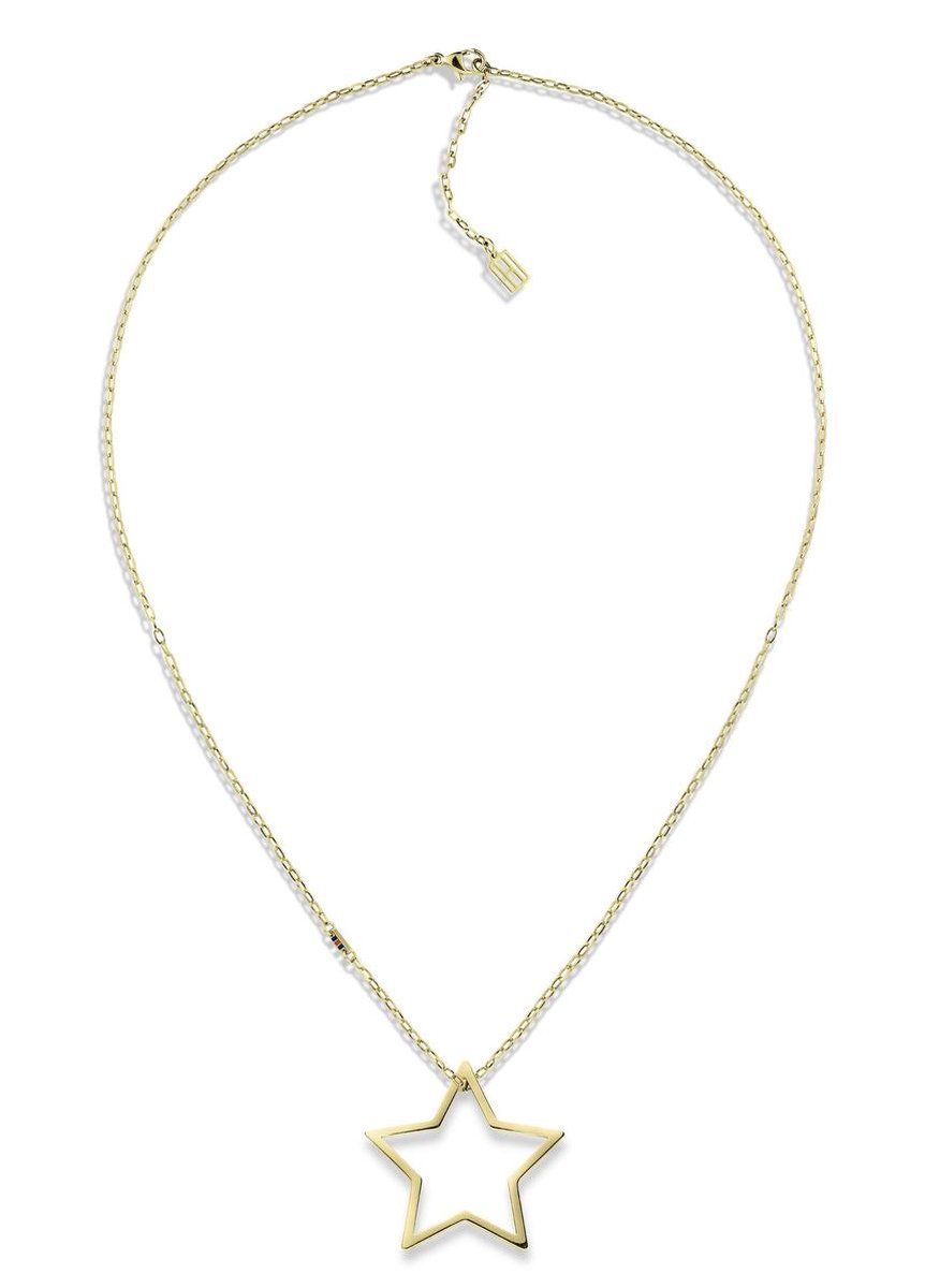 Tommy Hilfiger Collier TJ2700851 - Collier Met Sterren Hanger - Goudkleurig