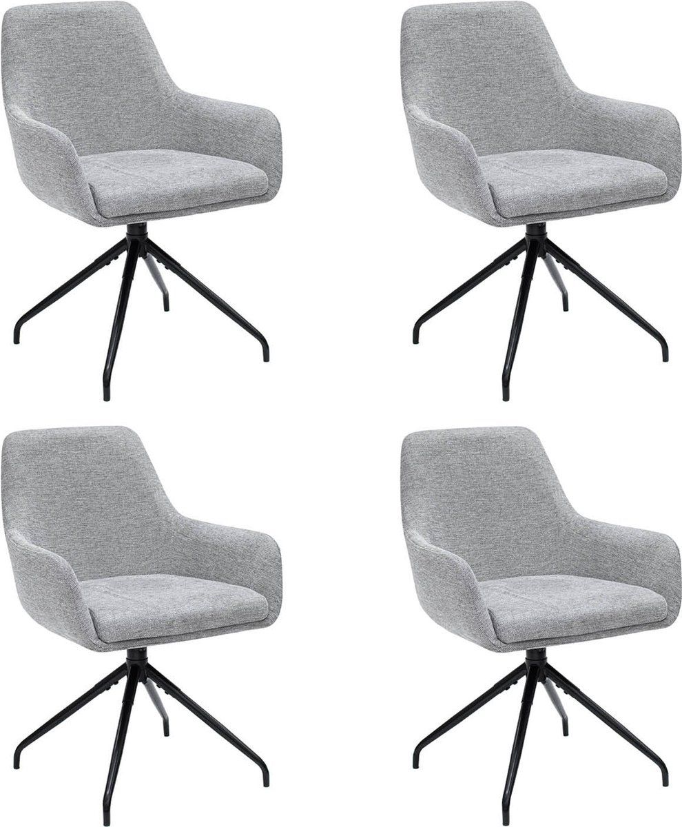 Set Van 4 Kick Draaistoel Miko - Grijs