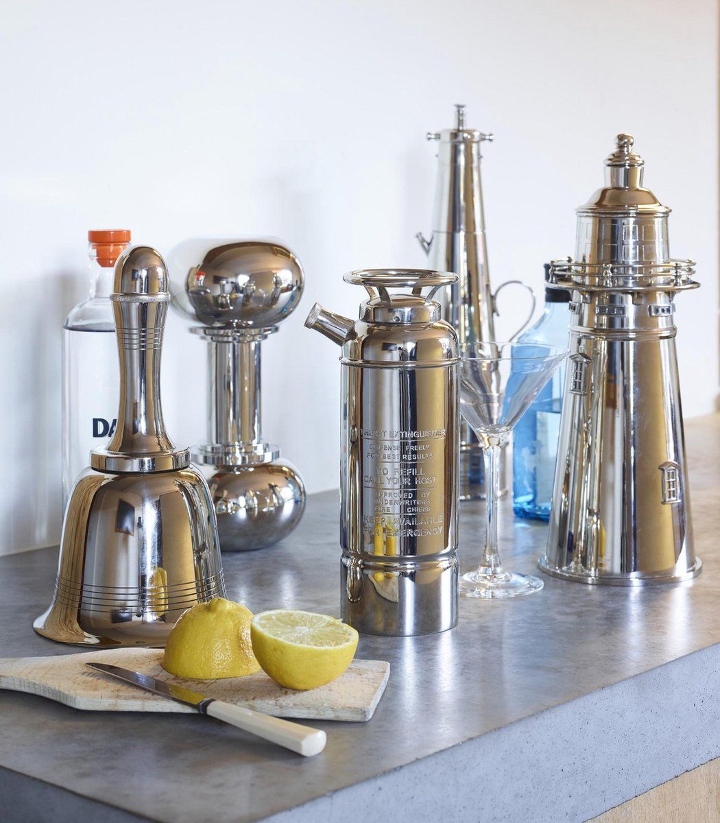 Authentic Models Lighthouse C. Shaker - Cocktailshaker - Messing En Zilver
