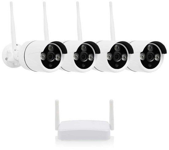 Smartwares Cms-30601 - Draadloze Beveiligingscamera-Set - 4 Camera's - Nachtzicht - IP65