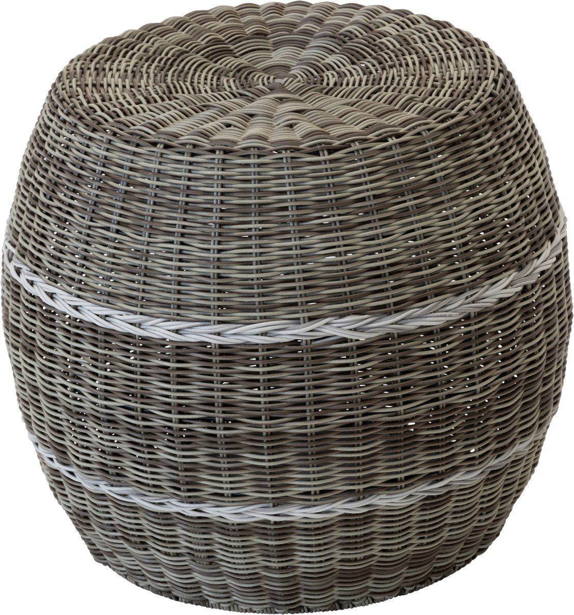 Primaliving Poef Laos Wicker Beigeø46x40cm