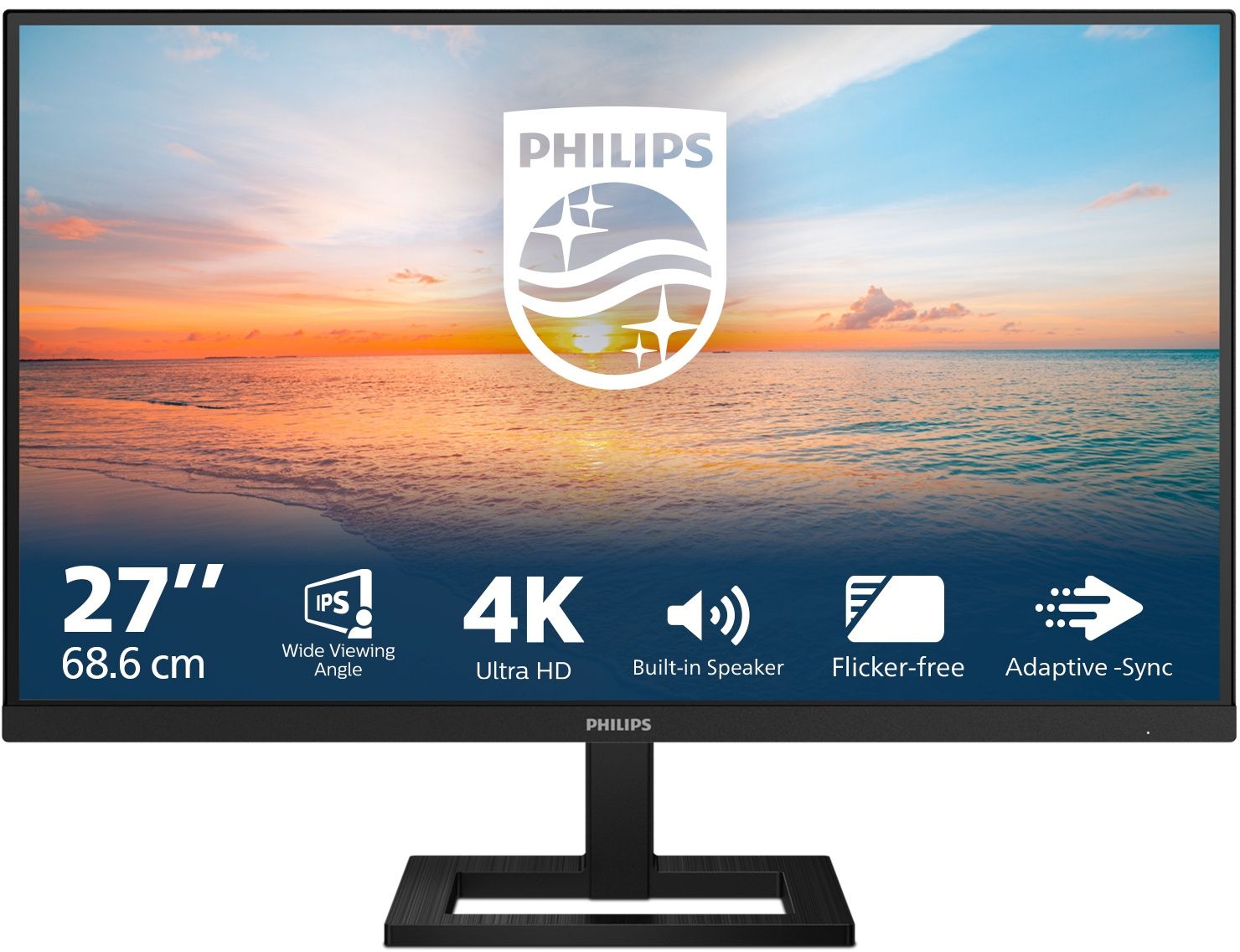 Philips Zwart 27E1n1800ae - Monitor 27"- 4K Uhd Ips Hdr10