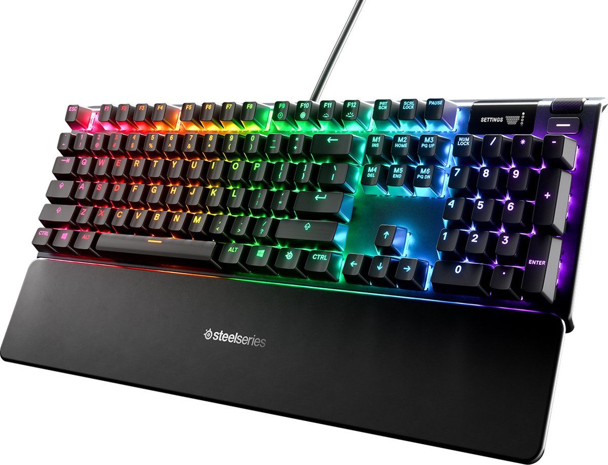 Steelseries Zwart Apex 5 - Hybride Mechanisch Gaming Toetsenbord - Rgb Verlichting