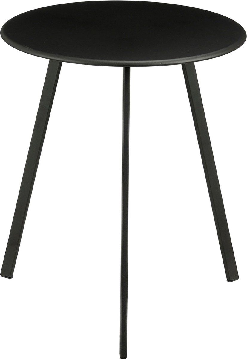 Mica Decorations Seatle - Bijzettafel - H45 XØ38 Cm - Metaal - Zwart