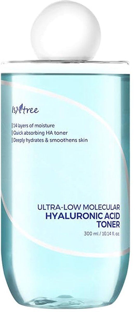 Isntree Ultra-Low Molecular Hyaluronic Acid Toner - Hydraterende Toner Met 5 Soorten Hyaluronzuur - 300ml