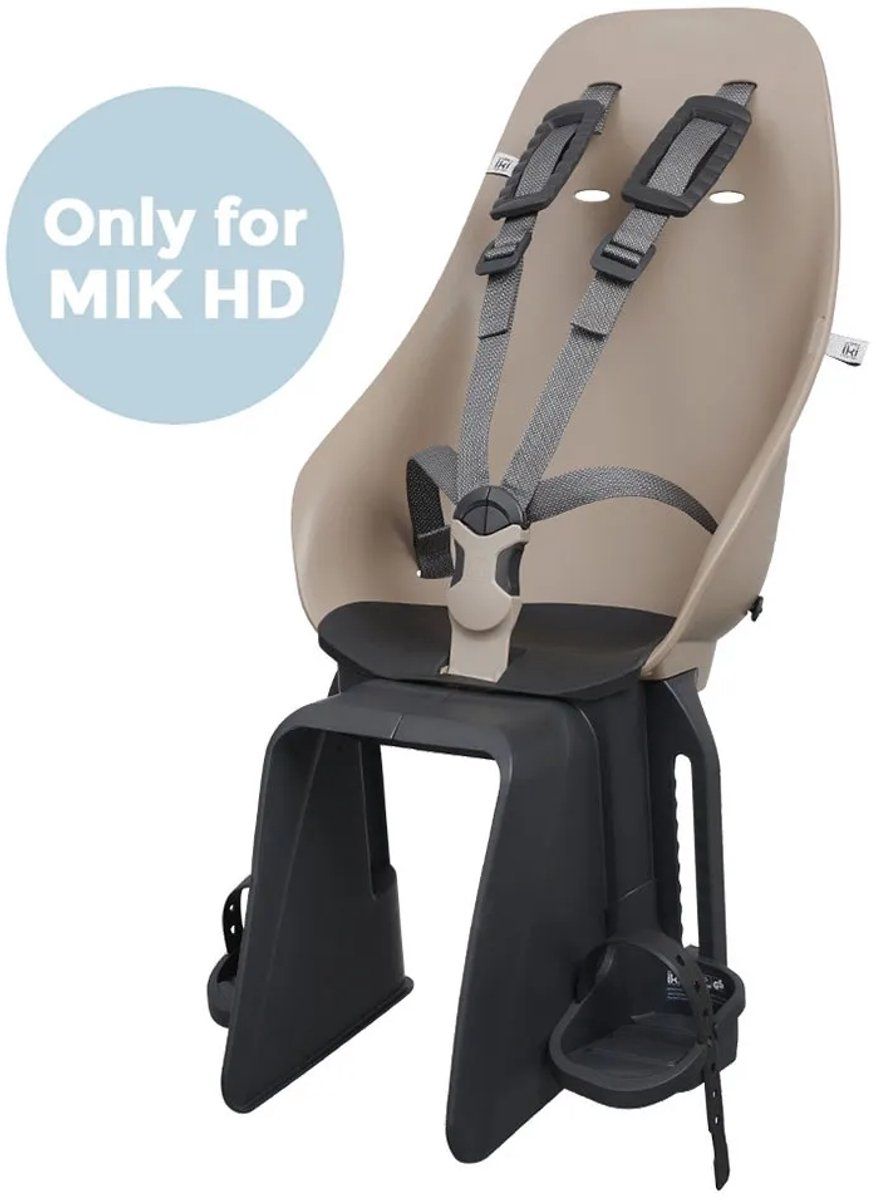 Urban Iki Fietsstoeltje Achter - MIK HD - 5-puntsgordel TÜV goedgekeurd - Inaho Beige/ Bincho Black