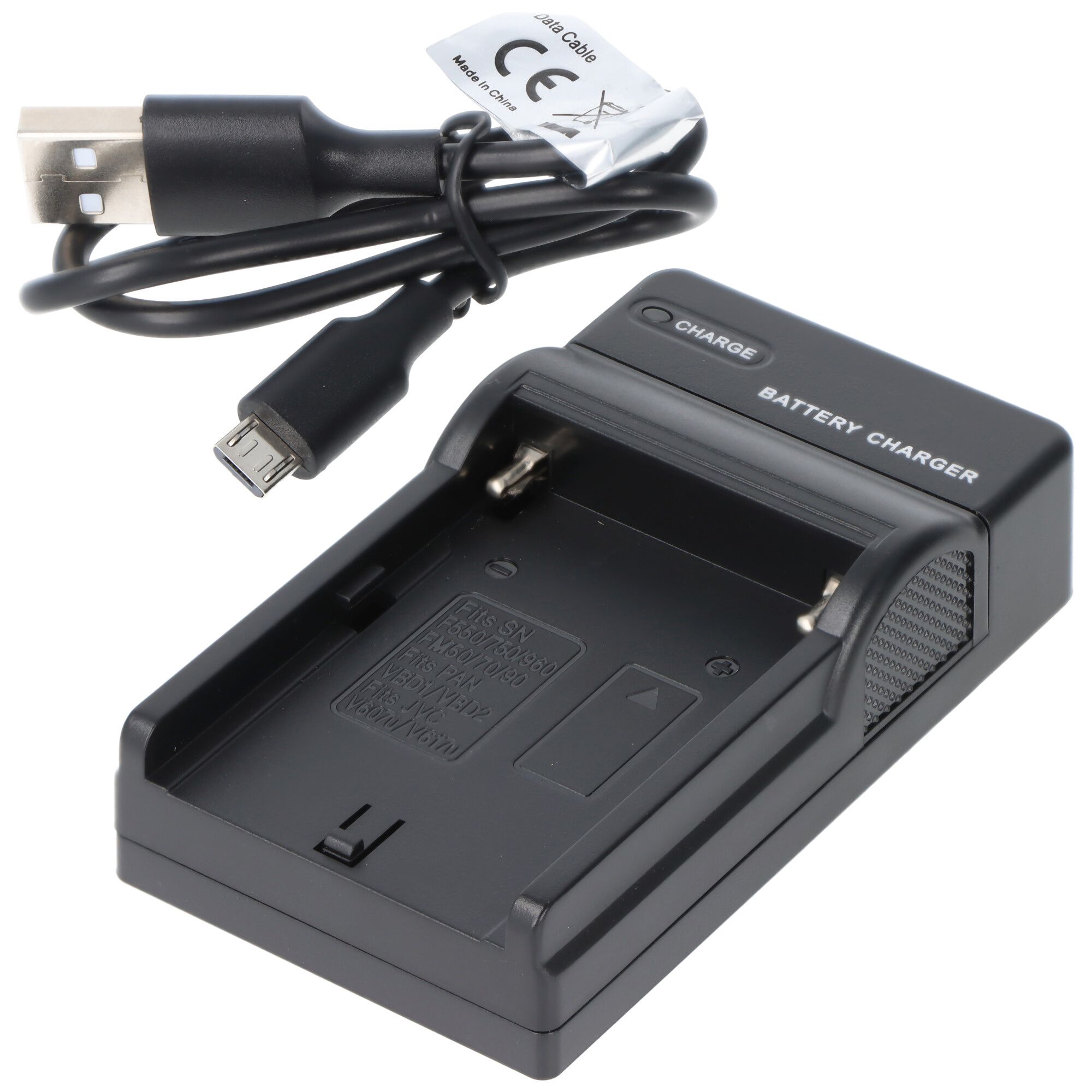 Accucell Usb-oplader Compatibel Met Sony FM50-batterij, FM55H, F550, Panasonic VBD1, Jvc V607