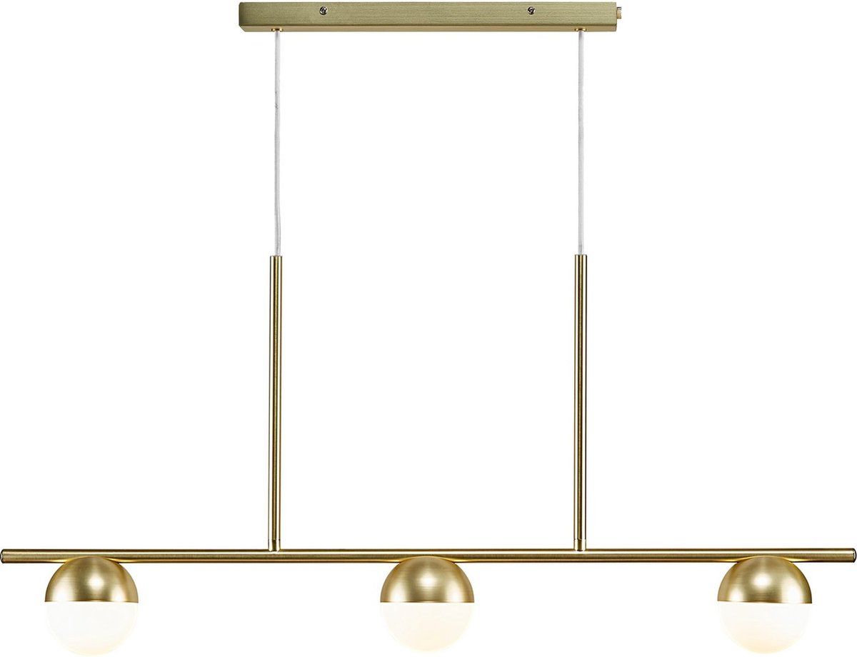 Nordlux Contina - Hanglamp 3x G9 - Opaalglas/messing