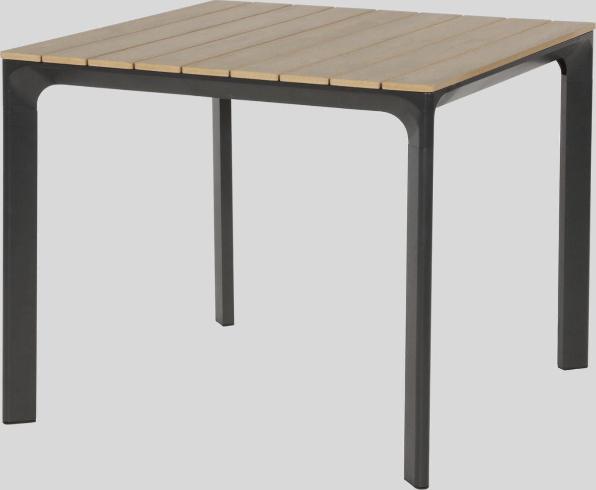 Les Arezzo Tuintafel Vierkant Polywood Teaklook 90x90 Cm