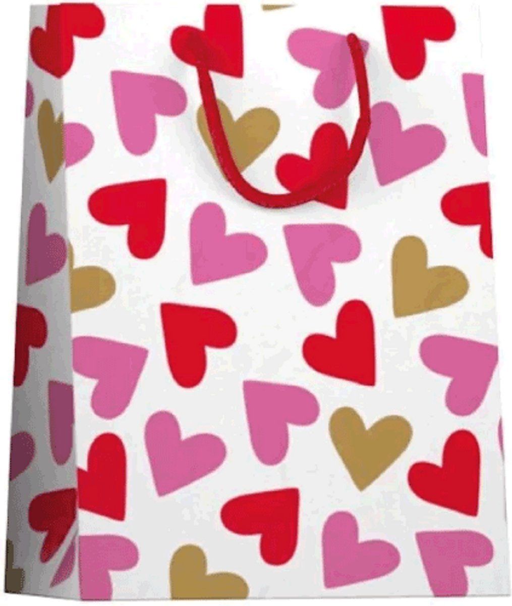 Designgroup Papieren Cadeau Tas M Hearts