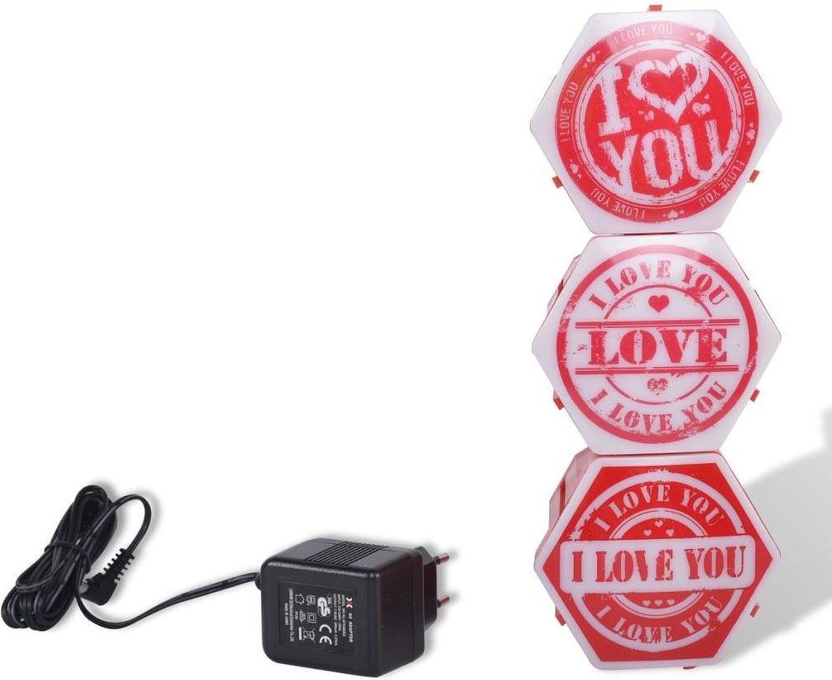 PartyFunLights Pl - Feestlamp - 12 Led Lampjes - Rood/Wit