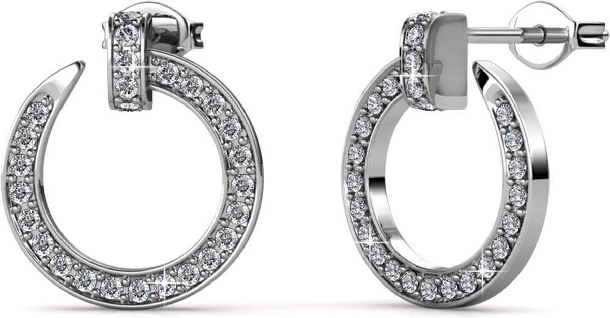 Yolora YOL20098 - Dames Oorbellen - Kalpa Camaka Kristallen - Zilverkleurig