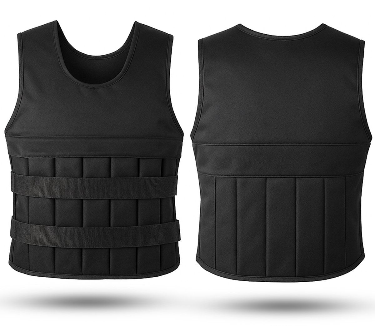 Fitby Gewichtsvest 10KG - Verstelbaar Gewichtsvest - Krachttraining&Crossfit - Zwart