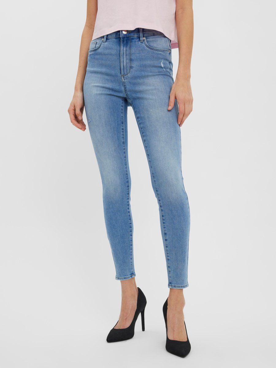 Merkloos Vero Moda Vmsophia Hr Skinny J Ga Noos Dames Jeans - Maat Xs/30 - Denim