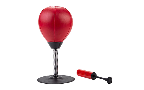 Stress boks bal op standaard 704015 - Stress buster - Kunstleder - Inclusief handpomp