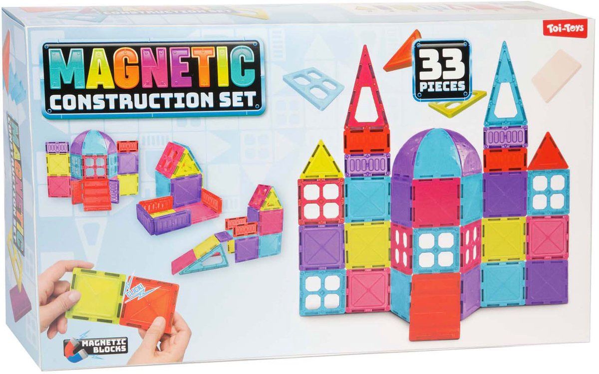 Bouwset Magneetpanelen - 33dlg - Kleurrijke panelen