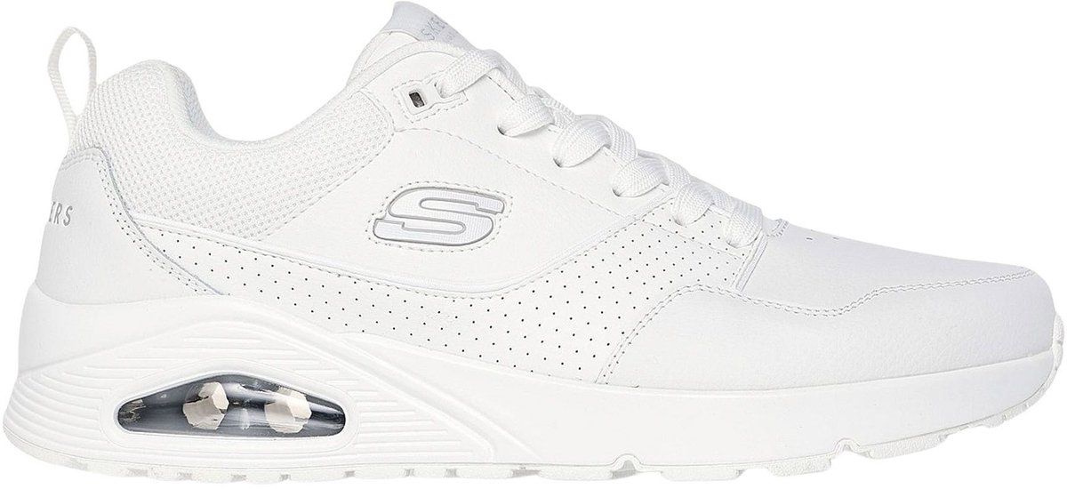 Skechers Uno - Retro One Heren Sneakers - Maat 45 - White