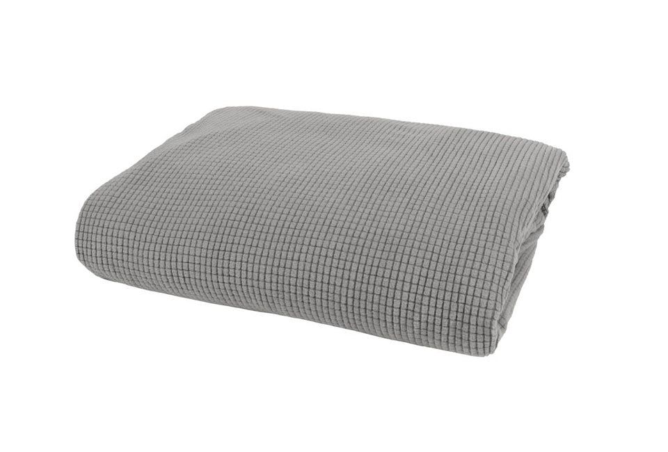 Home&Comfort Zachte Stretch Zetelbeschermer voor 2-zits Zetel– Lichtgrijs – 59x245 cm – Bescherm