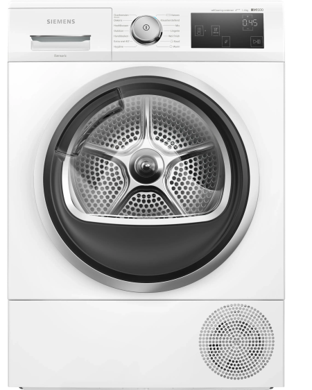 Siemens WT7U4600NL - Warmtepompdroger 8kg A+++ - SelfCleaning Condenser™ - Zilver-donkergrijs
