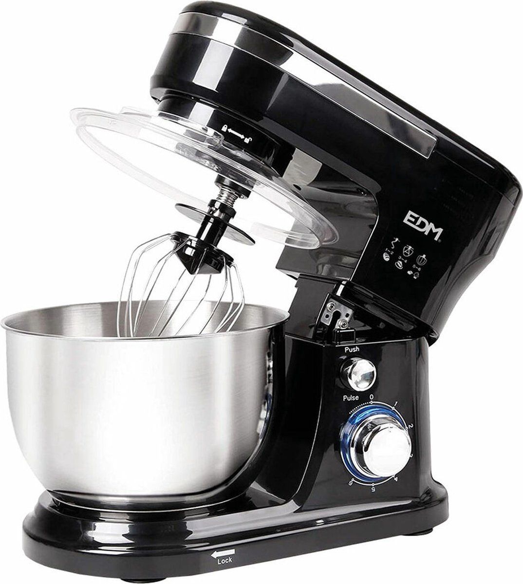 EDM 07792 - Kneedmachine 1000W - 6 snelheden - Zilver