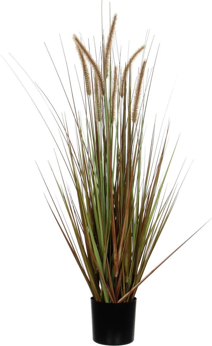 Mica Decorations Pluimgras Dogtail - Kunstplant H120 XØ45 Cm - Groen