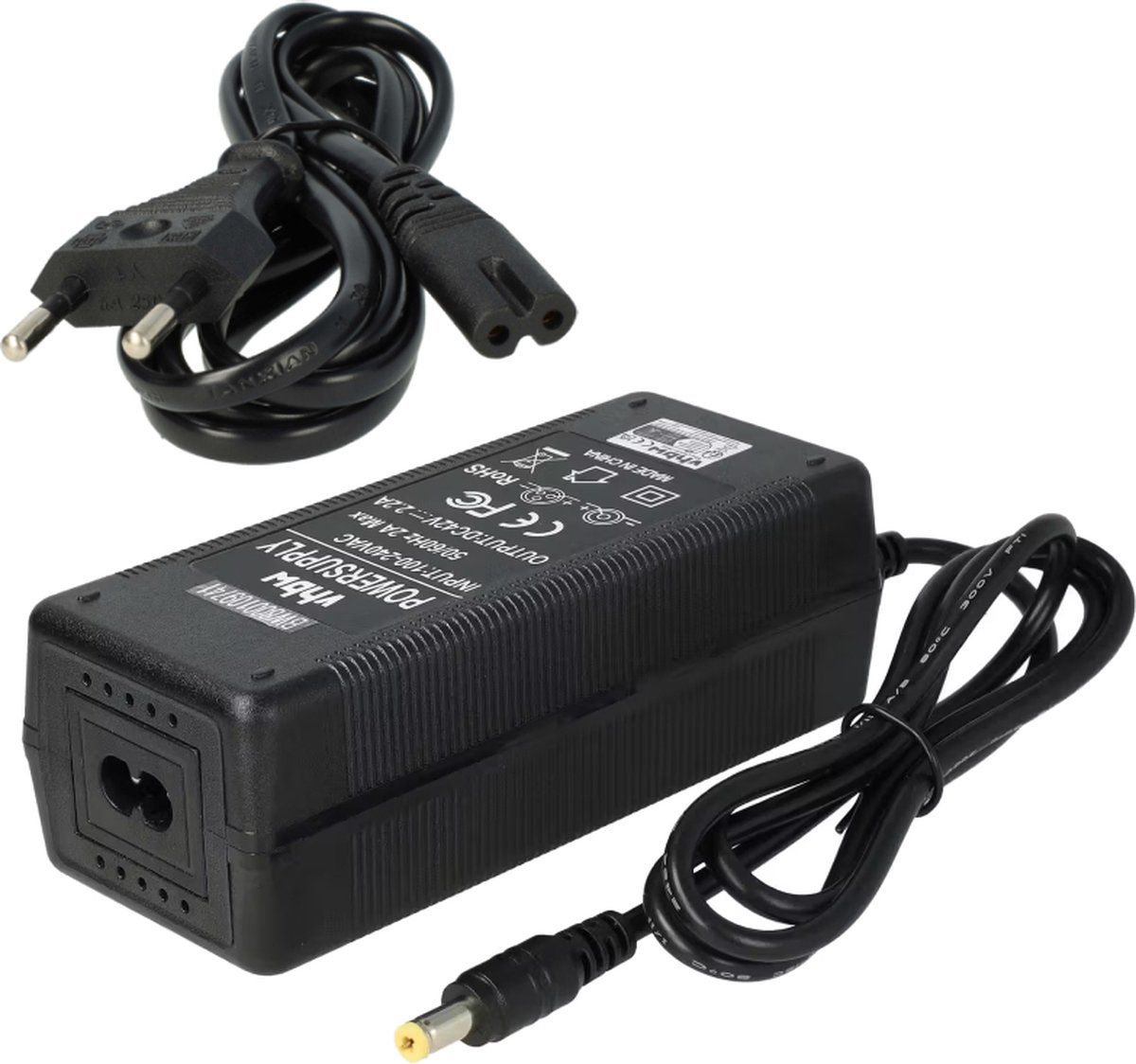 Onbekend E-Bike / Pedelec / E-Scooter Accu Oplader 42V / 2, 2A / 100W Met 5, 5mm X 2, 1mm Connector Voor 36V Accu's