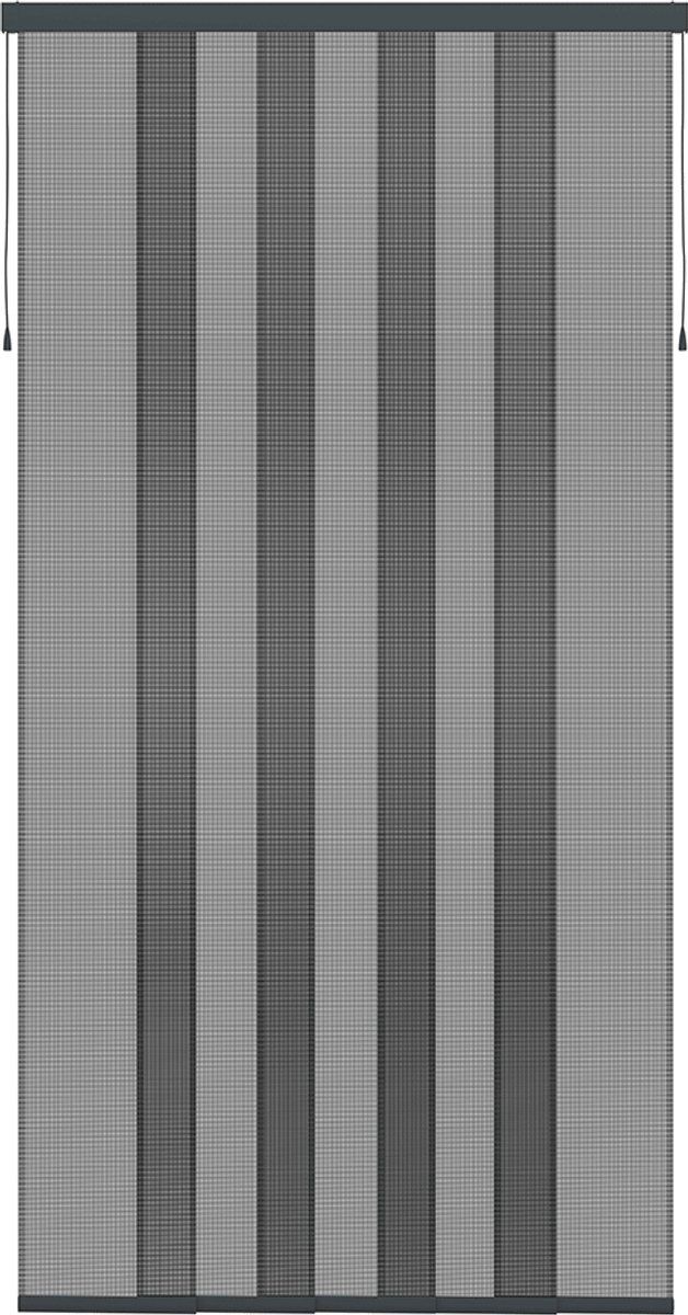 Livn Lamellenhor Deur Plus Schuifbaar 120x260cm - Max deuropening 110x255cm - Inkortbaar - Antraciet