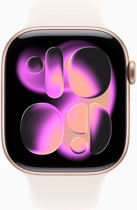 Apple Watch S11 - GPS - 42mm Rose Gold Aluminium Case met Light Blush Sport Band - S/M