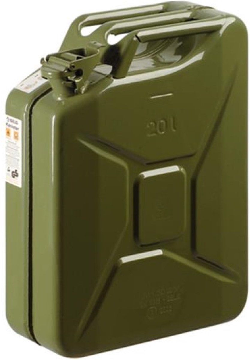 Eda Ltec Jerrycan - 20L - Professionele Metalen Jerrycan - Groen