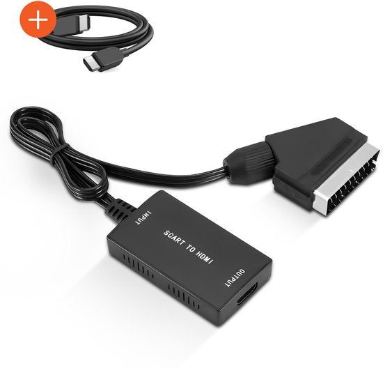 Merkloos Hdmi Naar Scart Converter - Switch Voor Hdmi Adapter - Tv Splitter - Ook Voor Smart Tv - Skoov