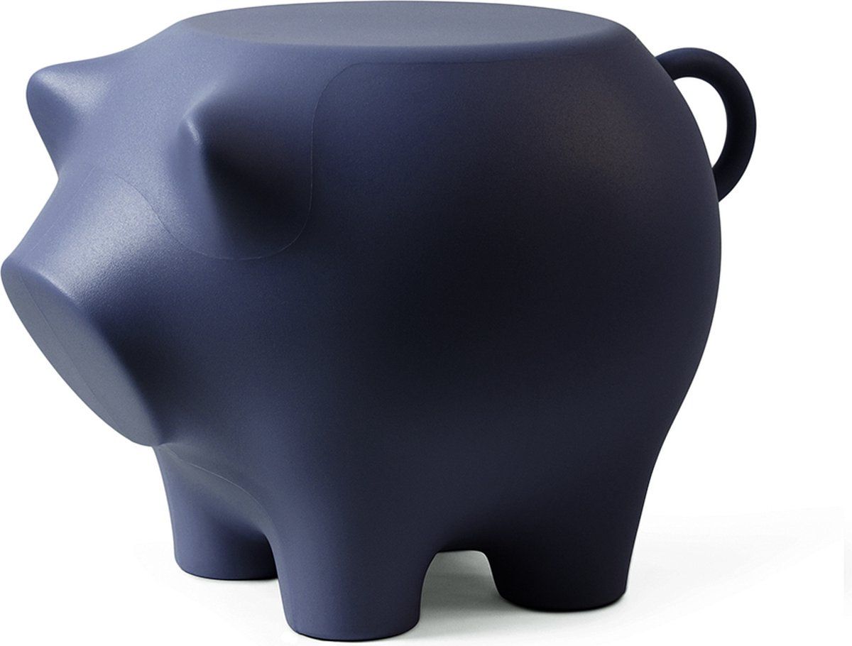 Bijzetvarken Marineblauw / Sidepig Navyblue - Design Bijzettafel - Visnet Materiaal - Werkwaardig.