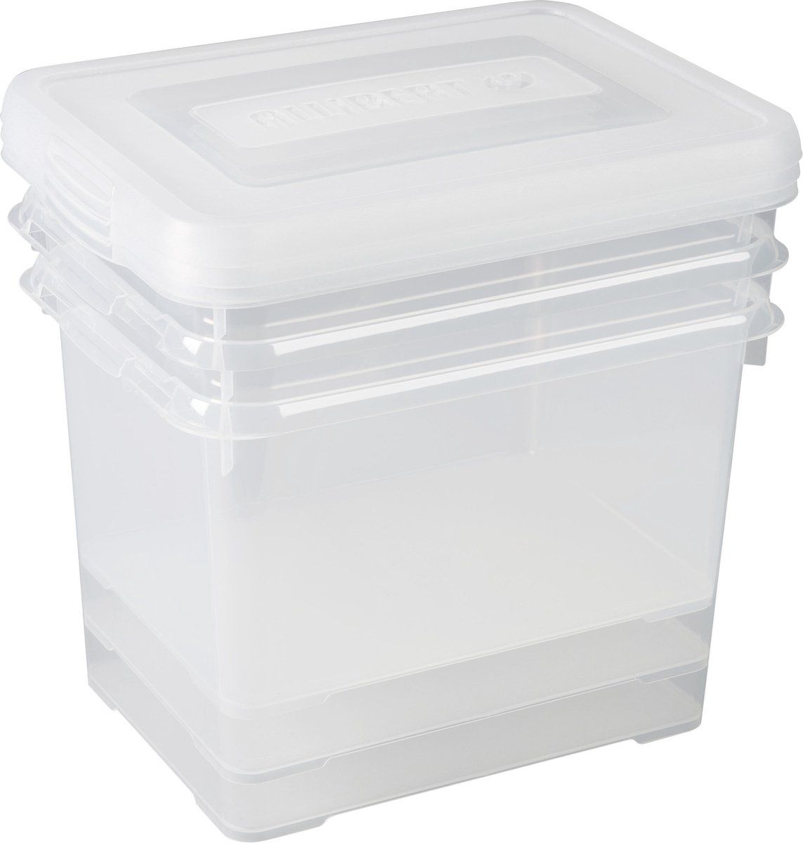 Curver Handy Box - Opbergbox - 3x20 Liter - Transparant (3 Stuks)