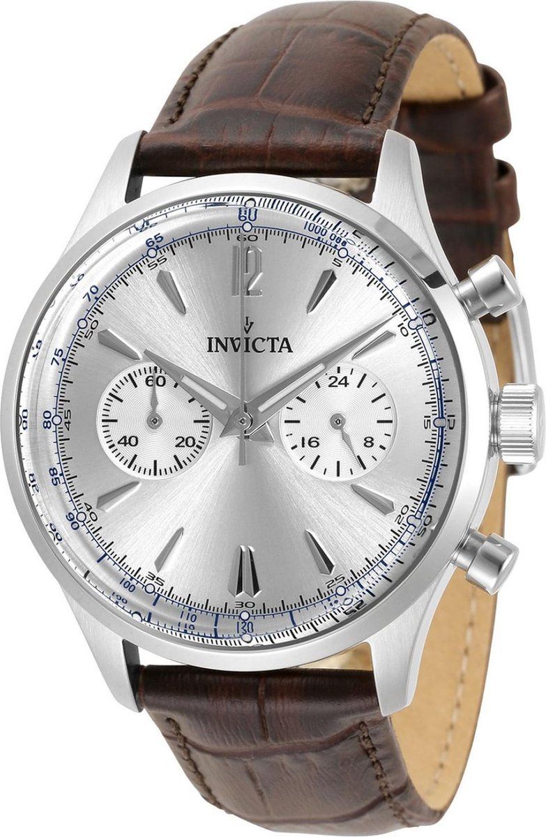 Invicta Vintage 35113 - Herenhorloge - 40mm - Zilver