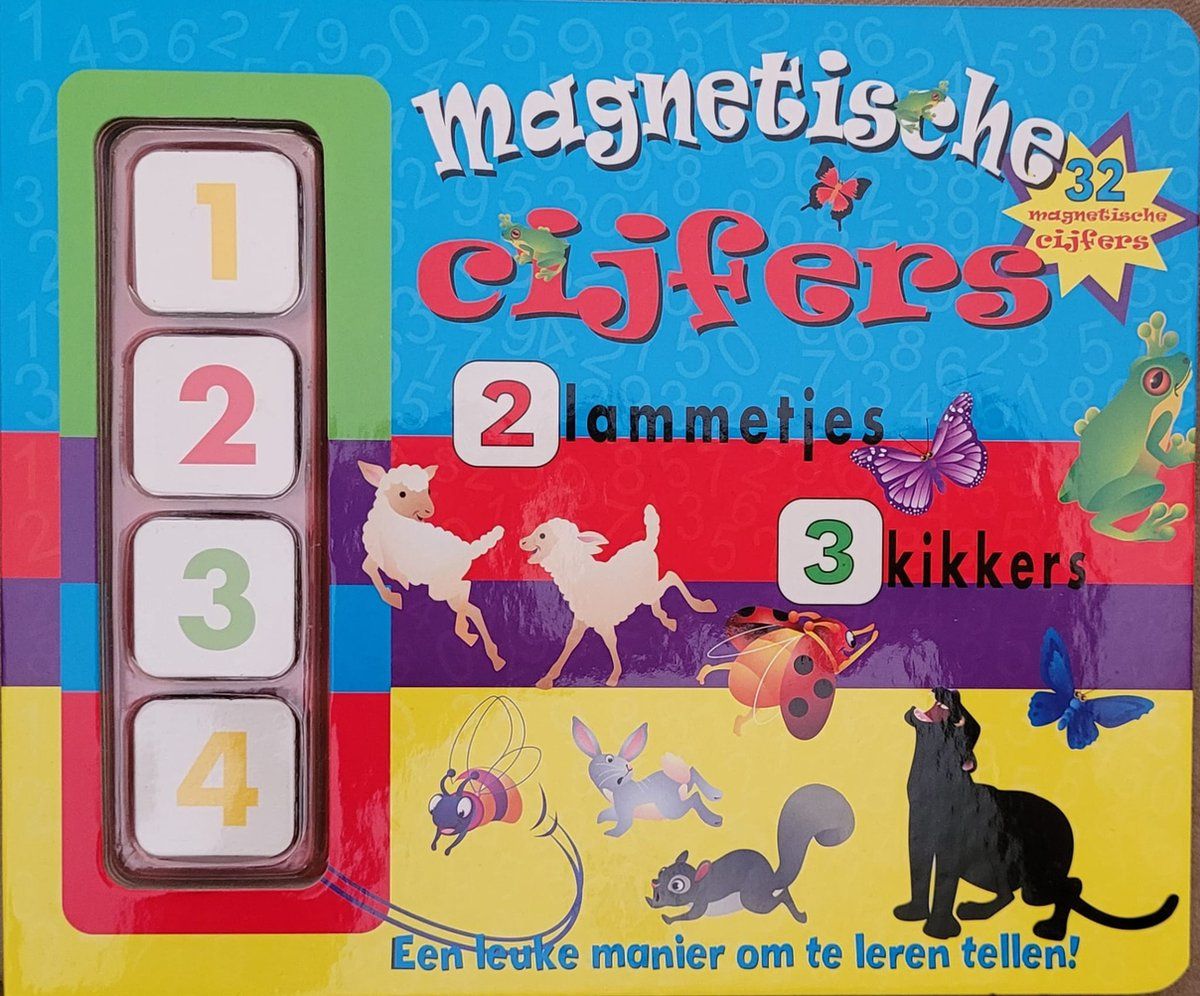 Merkloos Bsn - Educatief Boek - Leren Tellen - Dieren Leren Kennen - Magnetische Cijfers Op De Juiste Plaats Leggen - Vanaf 3 Jaar