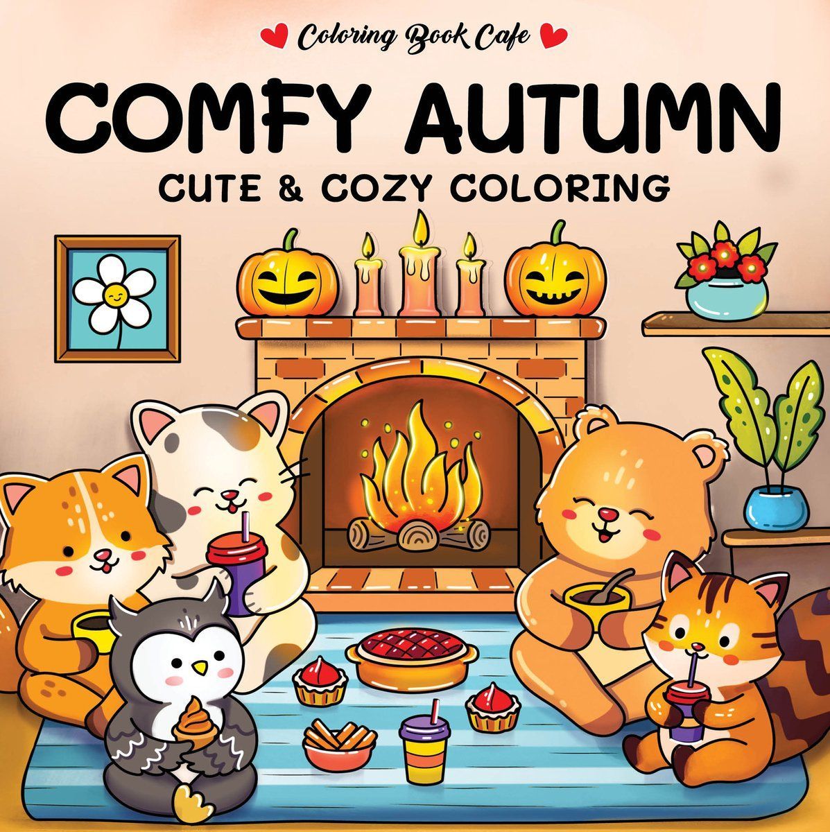 Kleurboeken Voor Volwassenen Comfy Autumn - Kleurboek Voor Volwassenen - Schattige Dieren En Knusse Scènes