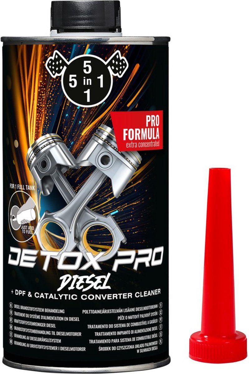 Maumo Diesel Detox Pro - 5in1 Dieselreiniger - 1000ml - Verhoogt Cetaangetal En Reinigt Brandstofsysteem