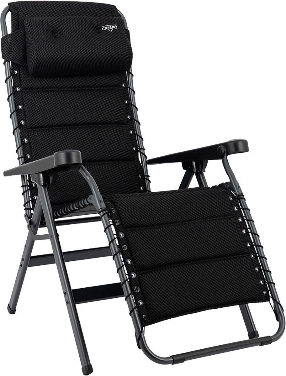 Crespo Ap/232 - Relaxstoel - Luxe Verstelbaar Met Hoofdkussen - Zwart