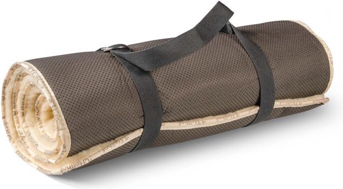 Fellhof Salina - Yogamat - 100% Lamsvacht Met Antislip Bodem - Beige