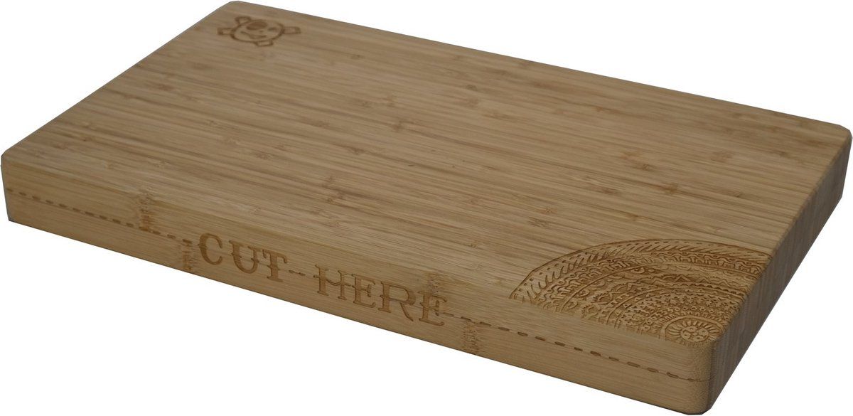 Homey's Schiffmacher Snijplank - Bamboe - 45 X 25 X 4cm - Tattoo Bedrukking - Giftbox